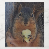 Étiquette Pour Bouteilles De Vin Écureuil (Étiquettes simples)