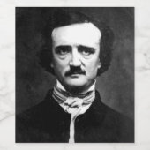 Étiquette Pour Bouteilles De Vin Edgar Allan Poe Portrait (Étiquettes simples)