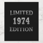 Étiquette Pour Bouteilles De Vin Édition limitée anniversaire né en 1974 (Étiquettes simples)