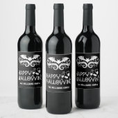 Étiquette Pour Bouteilles De Vin Éffrayant Étiquette de vin d'Halloween (Bouteilles)