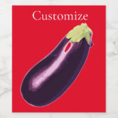 Étiquette Pour Bouteilles De Vin Eggplant Thunder_Cove (Étiquettes simples)