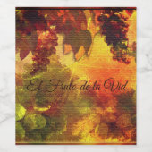 Étiquette Pour Bouteilles De Vin El Fruto de la Vid (Étiquettes simples)