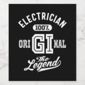 Étiquette Pour Bouteilles De Vin Electrician Job Title Cadeau (Étiquettes simples)