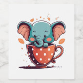 Étiquette Pour Bouteilles De Vin Élégance de l'éléphant (Étiquettes simples)
