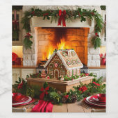 Étiquette Pour Bouteilles De Vin Élégance de Noël (Étiquettes simples)