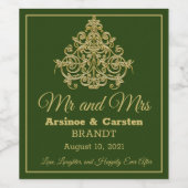 Étiquette Pour Bouteilles De Vin Élégance dorée (Étiquettes simples)