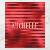 Étiquette Pour Bouteilles De Vin Élégance rouge (Étiquettes simples)