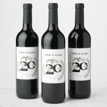 Élégant 20 ans ANNIVERSAIRE Vin