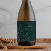 Étiquette Pour Bouteilles De Vin Élégant À feuillage persistant Affaires ou vacance