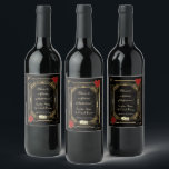 Étiquette Pour Bouteilles De Vin Elégant Casino Art Déco Las Vegas Poker Mariage<br><div class="desc">Unique Casino Royale et Great Gatsby conception de carte à thème. Il est décoré dans un style art déco vintage, dans un cadre hollywoodien des années 1920, avec des costumes de cartes payantes (simulant des cartes à jouer), sur un arrière - plan motif Art déco noir doré. Utilisez l'outil Personnaliser...</div>