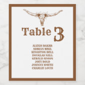 Étiquette Pour Bouteilles De Vin Elégant & Chic Boho Western Cowboy Nom Mariage (Étiquettes simples)