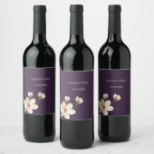 Étiquette Pour Bouteilles De Vin Élégant Chic Magnolia (Bouteilles)