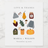 Étiquette Pour Bouteilles De Vin Élégant Cute Chaleureux Confortable Mariage d'auto (Étiquettes simples)