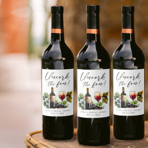 Étiquette Pour Bouteilles De Vin Élégant Déboucher L'Amusement Vin Enterrement de V