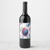 Étiquette Pour Bouteilles De Vin Elegant Easter Egg Botanical Art (Devant)