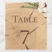 Étiquette Pour Bouteilles De Vin Élégant et chic Rustique Mariage coupe bois (Étiquettes simples)