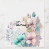 Étiquette Pour Bouteilles De Vin Élégant étiquette à vin fleuri (Étiquettes simples)