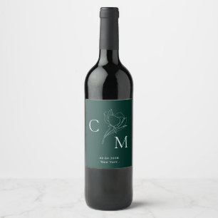 Étiquette Pour Bouteilles De Vin Élégant étiquette de vin linéaire moderne