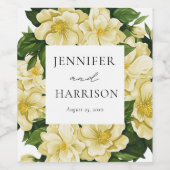 Étiquette Pour Bouteilles De Vin Élégant, faire-part de mariage botanique (Étiquettes simples)