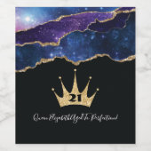 Étiquette Pour Bouteilles De Vin Elégant Funny 21e anniversaire (Étiquettes simples)