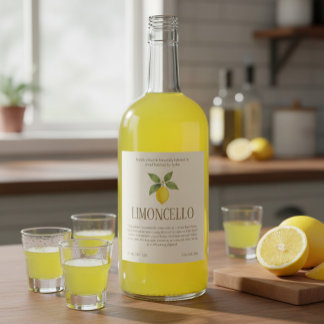 Étiquette Pour Bouteilles De Vin Elegant Handcrafted Limoncello