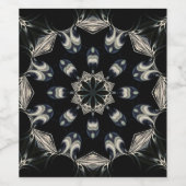 Étiquette Pour Bouteilles De Vin Elégant Mandala (Étiquettes simples)