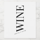 Étiquette Pour Bouteilles De Vin élégant mariage à vin (Étiquettes simples)