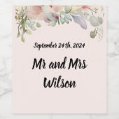 Étiquette Pour Bouteilles De Vin Élégant Mariage Fleur sauvage BOHO (Étiquettes simples)