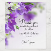 Étiquette Pour Bouteilles De Vin Élégant Mariage Lilac Flowers (Étiquettes simples)