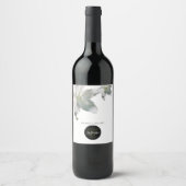 Étiquette Pour Bouteilles De Vin Élégant Mariage Lys blancs (Devant)