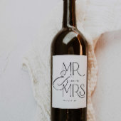 Étiquette Pour Bouteilles De Vin Élégant Mariage minimal personnalisé