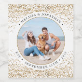 Étiquette Pour Bouteilles De Vin Elégant mariage personnalisé Parties scintillant d (Étiquettes simples)