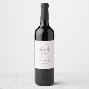 Étiquette Pour Bouteilles De Vin Élégant minimaliste noir et Lilac