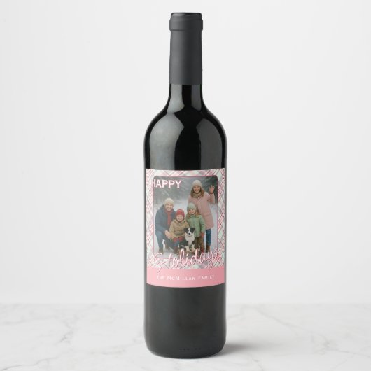 Étiquette Pour Bouteilles De Vin Élégant Motif plat rustique élégant (Devant)