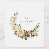 Étiquette Pour Bouteilles De Vin Élégant Rose Romance Mariage (Étiquettes simples)