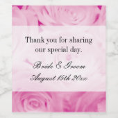 Étiquette Pour Bouteilles De Vin Élégant rose rose modèle mariage (Étiquettes simples)