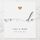 Étiquette Pour Bouteilles De Vin Élégant script Nous faisons Mariage (Étiquettes simples)