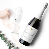 Étiquette Pour Bouteilles De Vin Elegant Script Nous Nous Marions