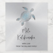 Étiquette Pour Bouteilles De Vin Élégante coutume hawaïenne de Noël (Étiquettes simples)