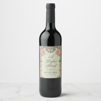 Étiquette Pour Bouteilles De Vin Élégante Étiquette de Bouteille de Vin Vert Sauge