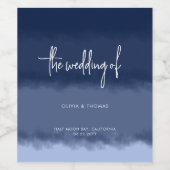 Étiquette Pour Bouteilles De Vin Elégante Marine moderne Stripes Beach Mariage (Étiquettes simples)