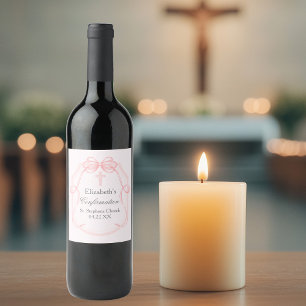 Étiquette Pour Bouteilles De Vin Élégante Partie de confirmation du ruban de la boî