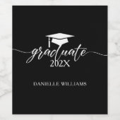 Étiquette Pour Bouteilles De Vin Élégante Typographie Blanche Sur Arrière - plan No (Étiquettes simples)