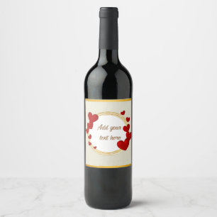 Étiquette Pour Bouteilles De Vin Élégantes Saint-Valentin, Amour, Mariage Anniversa