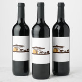 Étiquette Pour Bouteilles De Vin Eléphant africain (Bouteilles)