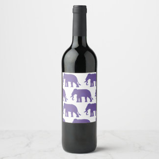Étiquette Pour Bouteilles De Vin éléphants violets