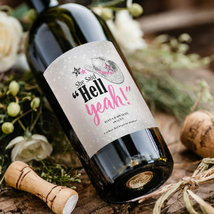 Étiquette Pour Bouteilles De Vin Elle A Dit 'Enfer Oui' ID927