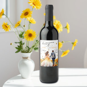 Étiquette Pour Bouteilles De Vin Elle A Trouvé Son Wedding shower Miel