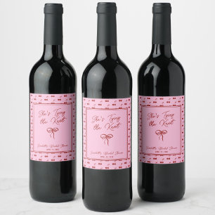 Étiquette Pour Bouteilles De Vin Elle noue le cerisier Fête des mariées Cocktail