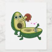 Étiquette Pour Bouteilles De Vin Embarazo aguacate (Étiquettes simples)